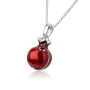 Marina Jewelry Silver Swirled Pomegranate Necklace - 3