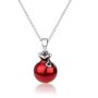 Marina Jewelry Silver Swirled Pomegranate Necklace - 1