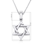 Sterling Silver Star of David Pendant Necklace - 3
