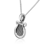 Marina Jewelry Sterling Silver David's Harp Necklace - 2