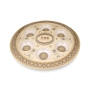 Stylish Passover Seder Plate With Floral Design (Beige) - 2