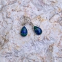 Marina Jewelry 925 Sterling Silver and Eilat Stone Teardrop Earrings - 4