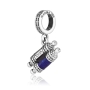 Marina Jewelry Torah with Star of David 925 Sterling Silver and Enamel Hanging Charm - 2