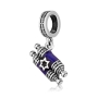 Marina Jewelry Torah with Star of David 925 Sterling Silver and Enamel Hanging Charm - 1