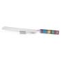 Yair Emanuel Colorful Rings Challah Knife With Mini Salt Shaker (Choice of Colors) - 5