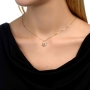 Star of David Necklace with Micro-Inscribed Bible Chip - Silver or 14K Gold - 8