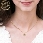 Star of David Necklace with Micro-Inscribed Bible Chip - Silver or 14K Gold - 6
