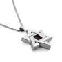Grand Star of David Pendant with Micro-Inscribed Bible Chip - Silver or 14K Gold - 10