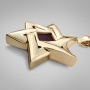 Grand Star of David Pendant with Micro-Inscribed Bible Chip - Silver or 14K Gold - 8