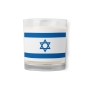 Israel Flag Wax Candle in Glass Jar - 4