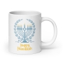 Happy Hanukkah Classic Menorah White Mug - 2