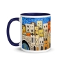 Jerusalem Houses Mug with Color Inside - 10