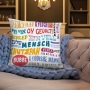 Famous Yiddish Words Basic Pillow - 2