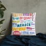 Famous Yiddish Words Basic Pillow - 6
