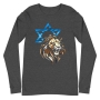 Lion of Judah and Star of David Unisex Long Sleeve Tee - 6