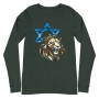 Lion of Judah and Star of David Unisex Long Sleeve Tee - 8