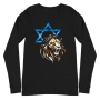 Lion of Judah and Star of David Unisex Long Sleeve Tee - 5
