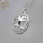 Round Overlapping Tree of Life Necklace with Micro-Inscribed Bible Chip - Color Option - 11