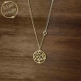 Round Tree of Life Necklace with Micro-Inscribed Bible Chip - Silver or Gold-Plated - 9