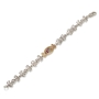 925 Sterling Silver and 14K Yellow Gold Bracelet With Modern Hoshen Design - 3