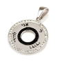 925 Sterling Silver Circular Hebrew-English Ani Ledodi Pendant with Crystal Stones – Rhodium Plated - Song of Songs 6:3 - 4