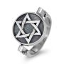 925 Sterling Silver Double-Sided Menorah and Star of David Ring - 2