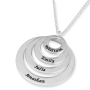 925 Sterling Silver English or Hebrew Name Rings Necklace - 4