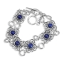 925 Sterling Silver Hope Bracelet with Blue Lapis Stones - 1