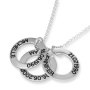 Hebrew Name Rings Mom Necklace with Birth Date (Up to 5 Names)  - 2
