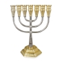 Chic Seven-Branched  Jerusalem Temple Menorah (Choice of Colors) - 1