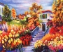  A Little House with Flowers. Artist: Zina Roitman. Handsigned & Numbered Limited Edition Serigraph - 1