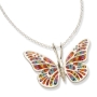Adina Plastelina Silver Butterfly Necklace - Variety of Colors - 1