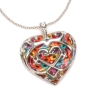 Adina Plastelina Silver Heart Necklace - Variety of Colors - 3