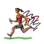 David Gerstein Signed 2-Sided Sculpture - Jogging Woman - 2