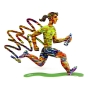 David Gerstein Signed 2-Sided Sculpture - Jogging Woman - 1