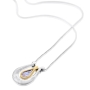 David's Harp Sterling Silver and Gold Necklace with Roman Glass - 3