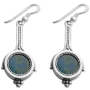 Rafael Jewelry Deluxe Sterling Silver and Eilat Stone Long Earrings - 1