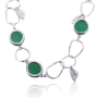  Deluxe Roman Glass and Sterling Silver Necklace - Leaves - 1