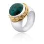Deluxe Eilat Stone, Silver and and Gold Filled Ring - 1