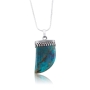 Eilat Stone and Silver Shark Tooth Necklace - 3