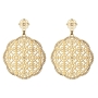 Gold Circle Earrings by L.K. Designs - 1
