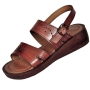 Queen Esther Handmade Brown Leather Woman's Sandals  - 1