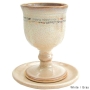 Handmade Ceramic Stemmed Kiddush Cup. Available in Different Colors - 5