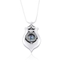 Harp of David Roman Glass and Silver Necklace - 2