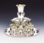  Hazorfim Sterling Silver Wine Fountain 8 cups.<br>Grapes Collection - 1
