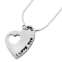 I Love You: Sterling Silver Heart Necklace - 1