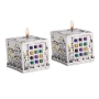 Jerusalem Cube Silver Candlesticks - Hoshen - 2