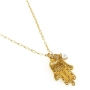 Lace: Gold Filled Hamsa Necklace with Pearl - 2