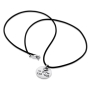Leather and Sterling Silver Necklace -  Shiviti - 1