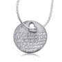 Love Verses: Sterling Silver Heart Disk 2-Sided Pendant - 2